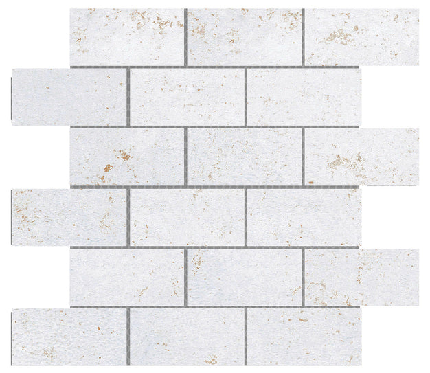 Emser Cogent 12"x12" Mosaic 2"x4" Silver