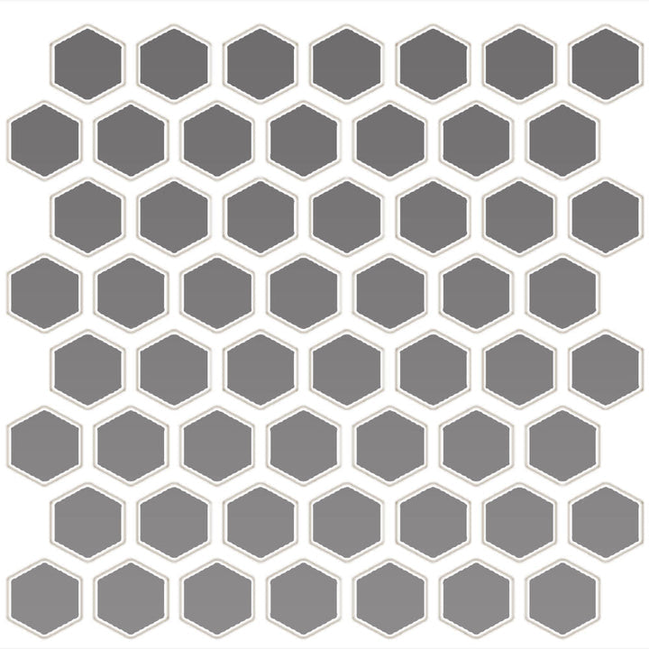 Daltile Color Wheel Mosaic 12" X 14" Hexagon Matte Matte Suede Gray