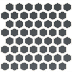 Daltile Color Wheel Mosaic 12" X 14" Hexagon Glossy Chalkboard