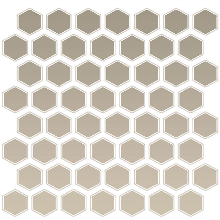 Daltile Color Wheel Mosaic 12" X 14" Hexagon Matte Matte Urban Putty