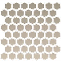 Daltile Color Wheel Mosaic 12" X 14" Hexagon Matte Matte Urban Putty