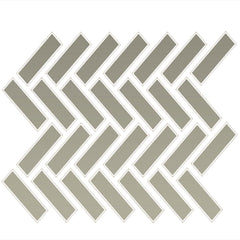 Daltile Color Wheel Mosaic 1" X 3" Herringbone Glossy Architectural Gray