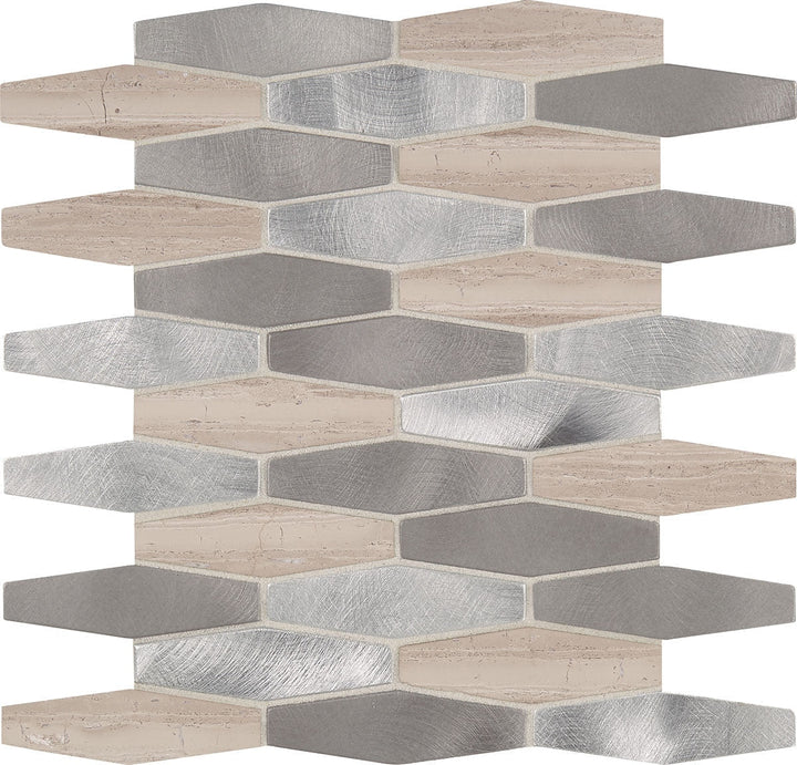 Daltile Fanfare Infinite Mirage 1" X 4" Stretched Hexagon Endless Reverie