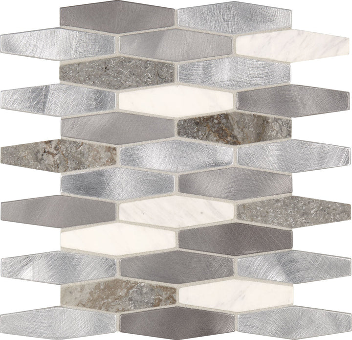 Daltile Fanfare Infinite Mirage 1" X 4" Stretched Hexagon Eternal Dream