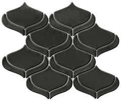 Emser Mythos 11"x12" Arabesque Mosaic 2.8"X3.1" Black