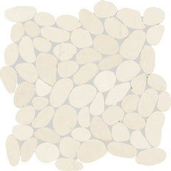 Daltile Pebble Oasis 13" X 13" Flat Pebble Icicle