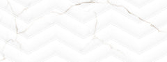 Emser Sculpture 13"x36" Polished Chevron White