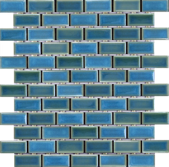Emser Afloat 11" X 12" 1" X 2"  Teal 